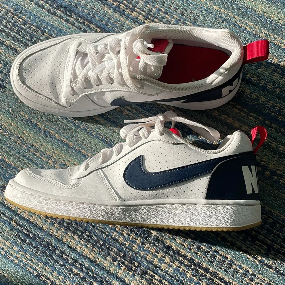 Nike Court Borough Low GS 'White Obsidian Gum' Sneakers size 7